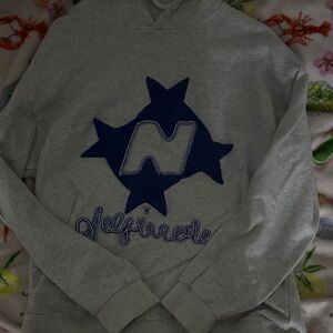 Aelfric Eden Gray Hoodie with Subtle Blue Details